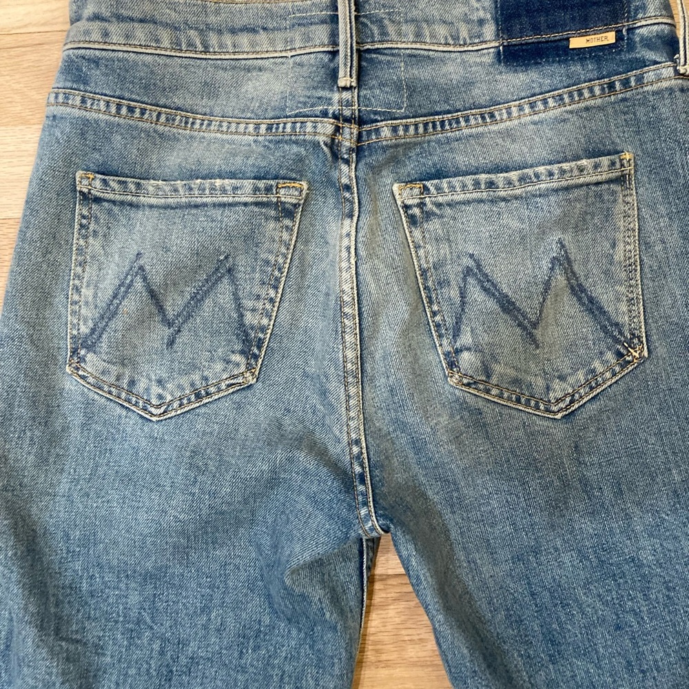 Mother Cuffed Denim Jeans